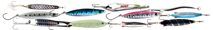 assorted metal lures